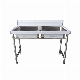  wholesale good price stainless steel double kitchen sink table on sale