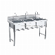  Guanbai industrial catering equipment handmade welding stainless steel kitchen triple sink