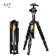  Factory Supply Photographic Equipment Q666 62′′ 15kg Load Portable Aluminum Digital Camera Tripod Monopod W Panoramic Ball Head