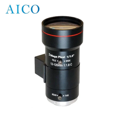 12mm -120 mm F1.8 3MP 12-120mm DC Auto Iris C Mount Manual Zoom Cmount Varifocal CCTV Lens for 1/1.8" Sensor Size