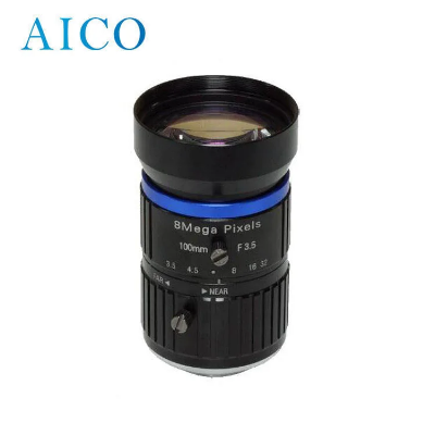 Long Focal Length 100 mm Manual Iris F3.5 100mm 8MP Fixed 4K C Mount Cmount Machine Vision CCTV Lenses Lens for 1" Inch Sensor
