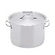  Short Body Stainless Steel Stock Pot with Compound Bottom & Lid
