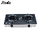 Hot Selling Kitchen Assistant 2 Burner Table Top Tempered Glass Strong Gas Cooker Stove