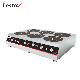  Commercial Induction Stove Cooker 6 Burner Countertop Style Stainless Steel for Restaurant