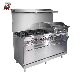  36 Inch ETL Gas Combination Oven with 6 Burner and 24 Inch Griddle