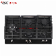  5 Burners Black Tempered Glass Cooktop with Enamel Pan Support