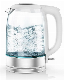  Hot Sale Water Boiler Cordless Clear Glass LED Color Whit Electric Kettle