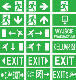  Customized Emergency Safety Exit Stickers PVC/ PVC Pictogram