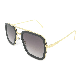  Sunglasses Square Metal Frame Gradient Lens Sunglasses Men