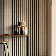  MDF Slatted Wooden Wall Akupanel with Polyester Fiber Acoustic Panel for Home Decoration