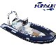  Fiberglass Hull Rigid Inflatable Boat with CE Certificate for Fishing 4.8m