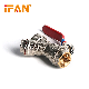  Ifan Hot Sale Female Threaded Brass Ball Valve Red Long Handle Brass Air Vent Valve