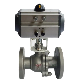 SS304&SS316 Stainless Steel DIN3357 Pn16 Stainless Steel Floating RF Ball Valve with Pneumatic