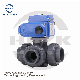  Electric Actuated L Port 3 Way UPVC Ball Valve