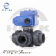 Electric Actuated L Port 3 Way UPVC Ball Valve