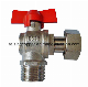  Nickle Plated Angle Water Meter Ball Valve with Aluminium Butterfly Handle