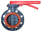 High Quality Plastic Flanged Butterfly Valve PVC Worm Gear FPM Rubber Seat Butterfly Valve UPVC Handle Wafer Type Manual Butterfly Valve UPVC Non Actuator Valve