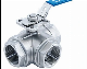  ANSI/JIS/DIN Pneumatic/Electric Three (3) Way Industrial Float&Trunnion Carbon Steel&Stainless Steel Ball Valve with Flange/Thread End Ball Valve