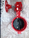  Fire Protection Signal Gearbox Operated Centre Sealing Rubber Seal Grooved Butterfly Valve