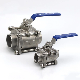 3PC Ball Valve Stainless Steel NPT SS304/Wcb 1000 Wog