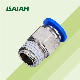 Pneumatic Tube Connection Male Thread Push-in Straight Pipe Fitting manufacturer