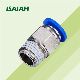 Pneumatic Tube Connection Male Thread Push-in Straight Pipe Fitting