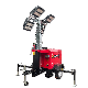  Mobile Diesel Lighting Tower with Engine Mitsubishi 3kw High 8m