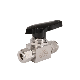  Stainless Steel 3000psi Inch Double Ferrules One Piece Instrumentation Ball Valve