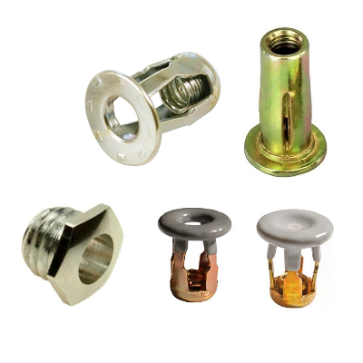 Dongguan Factory Custom Blind Rivet Supply Jack Nut Insert Flange Head Steel Zinc Jack Chrome Nut for 1/4" Input Jack