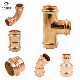  Copper Press Coupling Elbow Tee Sanitary Plumbing Water/Gas Pipe Fitting