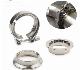 304 Stainless Steel V Band Clamps with Flanges for Exhaust Pipe