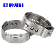 Stepless Low Profile Stainless Steel 201 304 316 7mm 9mm 10mm Band Width Car Hose Clamp with Interlock manufacturer