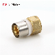 Mingshi OEM Provide AC Air Conditioner System Brass Th Type Press Fitting Female Straight Coupling manufacturer