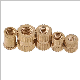  China Fastener Manufacturer M3 M6 M8 Knurled Nut Brass Threaded Insert Nut