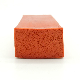 Square Shape Orange Color Silicone Foam Rubber Seal Strip