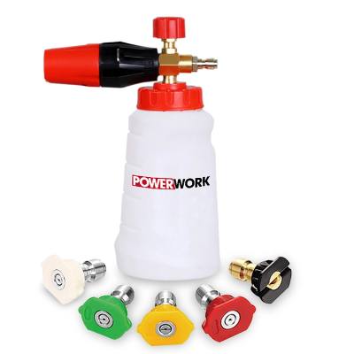 Powerfull High Pressure Washer Tools Adjustable Foam Spray Bottle Use with 1/4" Quick Connector