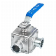  Casting Sanitary 3-Way Stainless Steel Ball Valve