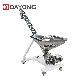  Discharge Incline Bendable Screw Auger Conveyor with Hopper for Plastic Pellets Flour Packaging Powder Filler Feeding