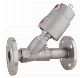  Stainless Steel High Temperature Pneumatic Steam Thread Corrosion Resistant Piston Operated Y Type Angle Seat Valve
