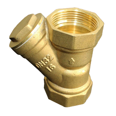 3/4" BSPP Female Thread Y Shaped Brass Strainer Filter Valve Connector, Brass Y Type Strainer Pump Filter, 1.6MPa High Precision, for Water Oil Gas 3/4 Y Strain