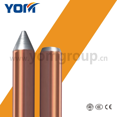 1/2" 5/8" 3/4" Solid Copper Bonded Earth Rod for Earthing System Material