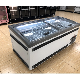  Commercial 2.1 Meters Black Color Island Freezer Refrigeration Equipment