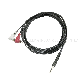 RCA Interconnect Cable with Audio Connector 6.35 Stereo Plug to 2 X RCA Plug Elbow (FAC09)