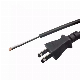 125V 2.5m PSE Jet Black 2 Flat Pin Polarized Japan Japanese Plug to C13 Power Cord 3G 0.75mm2