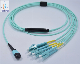 12 Cores MPO to LC/Upc Breakout Cable Single-Mode Multi-Mode Communication Cable