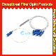  1X4 Optical Splitter, SC/PC 0.9mm Blockless Steel Tube Colored Fiber Optic PLC Splitter