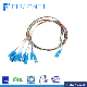  FTTH Multicolor / White 1X8 Sm mm G657A1 G657A2 0.9mm Fiber Optic PLC Splitter