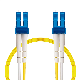  Optics Fiber Cable Duplex Single Mode Lcu Lcu Plenum Zipcord OS2 Yellow 3 Mts