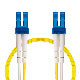 Optics Fiber Cable Duplex Single Mode Lcu Lcu Plenum Zipcord OS2 Yellow 3 Mts