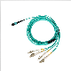  MPO to LC Fiber Cable Multimode Fiber Compatible with Qsfp +MTP Fiber